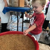 Kids enjoying the hands on learning portion of the NFOB