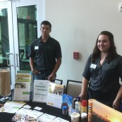 Kansas Soybean interns man the booth for the 2017 NFOB sponsor.