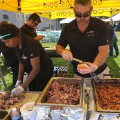 The outdoor portion of the event included live music, BBQ samples and BBQ workshops.