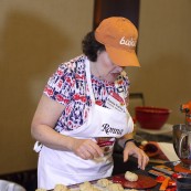 Ronna Farley baking the 2017 NFOB Champion, Seeded Corn and Onion Bubble Loaf