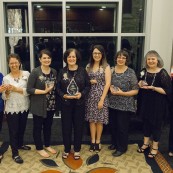 The eight finalists pictured after the awards gala.