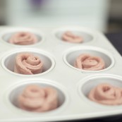 Chai Ube Rosette Rolls.