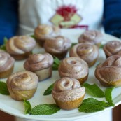 Chai Ube Rosette Rolls.