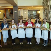 The eight finalists with their breads.