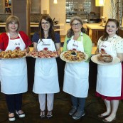 Food blogger finalists with their breads. Left to right: Suzy Neal, Shauna Havey, Merry Graham, Kristin Hoffman.