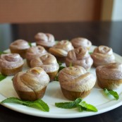 Chai Ube Rosette Rolls.