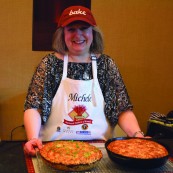 Michele Kusma with her 2017 NFOB finalist bread, Mexican Street Corn Skillet Bread