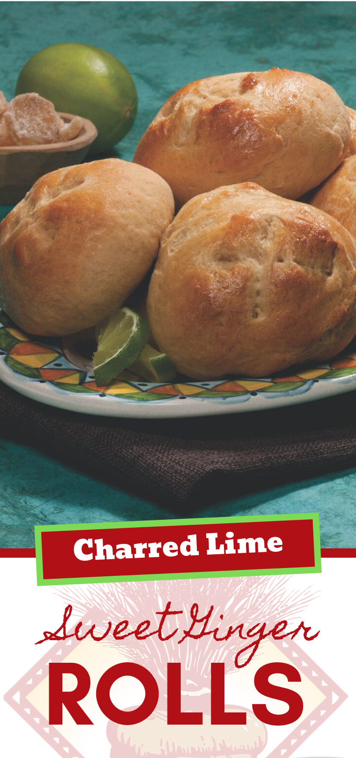 Charred Lime Sweet Ginger Rolls are a delicious addition to any dinner menu!