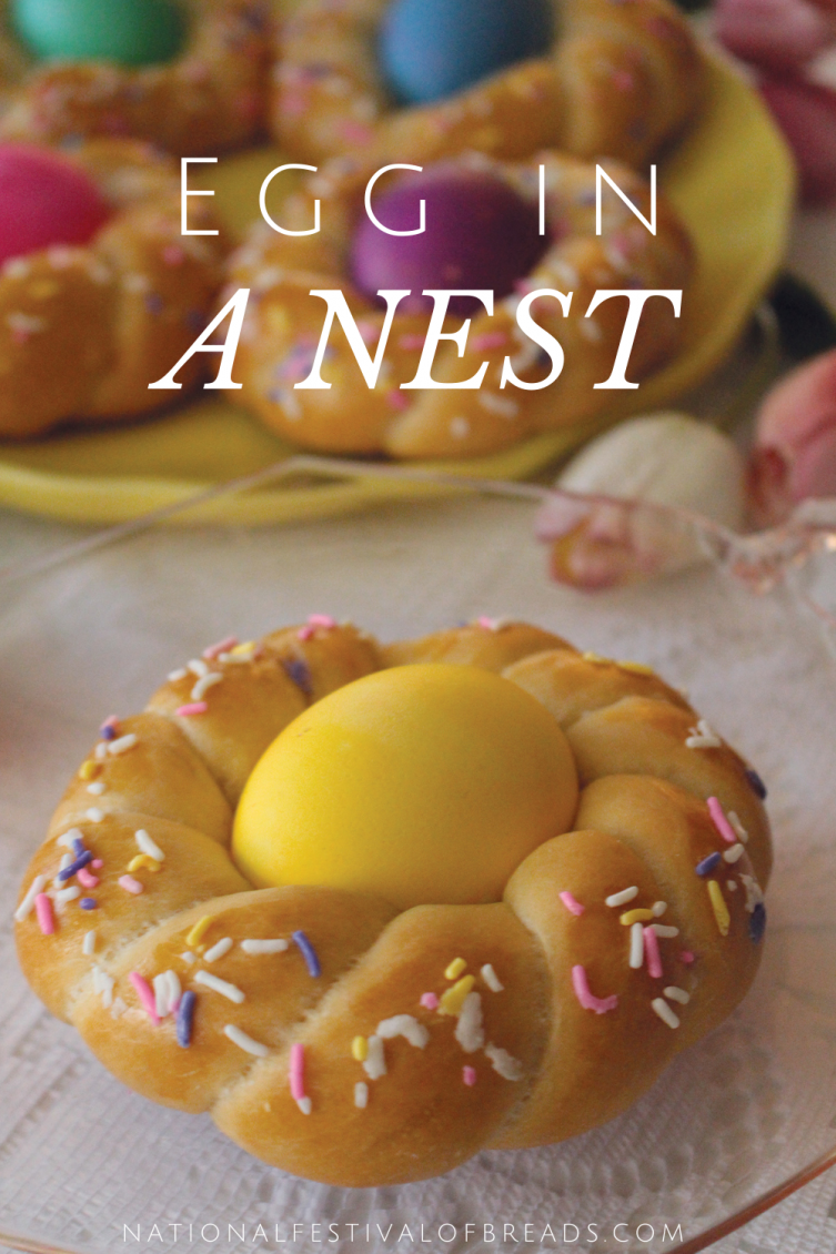 The Egg in a Nest is a beautiful, traditional Easter roll shape! Take a look at the step-by-step photos on how to craft your own spring-time showstopper.