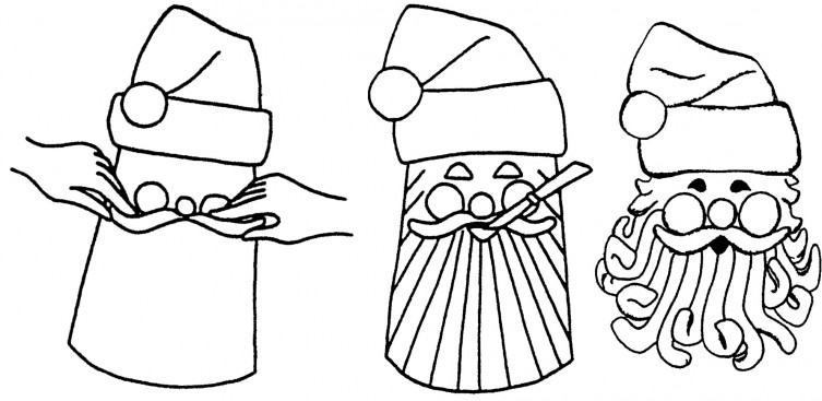 Image: Shaping Smiling Santa.