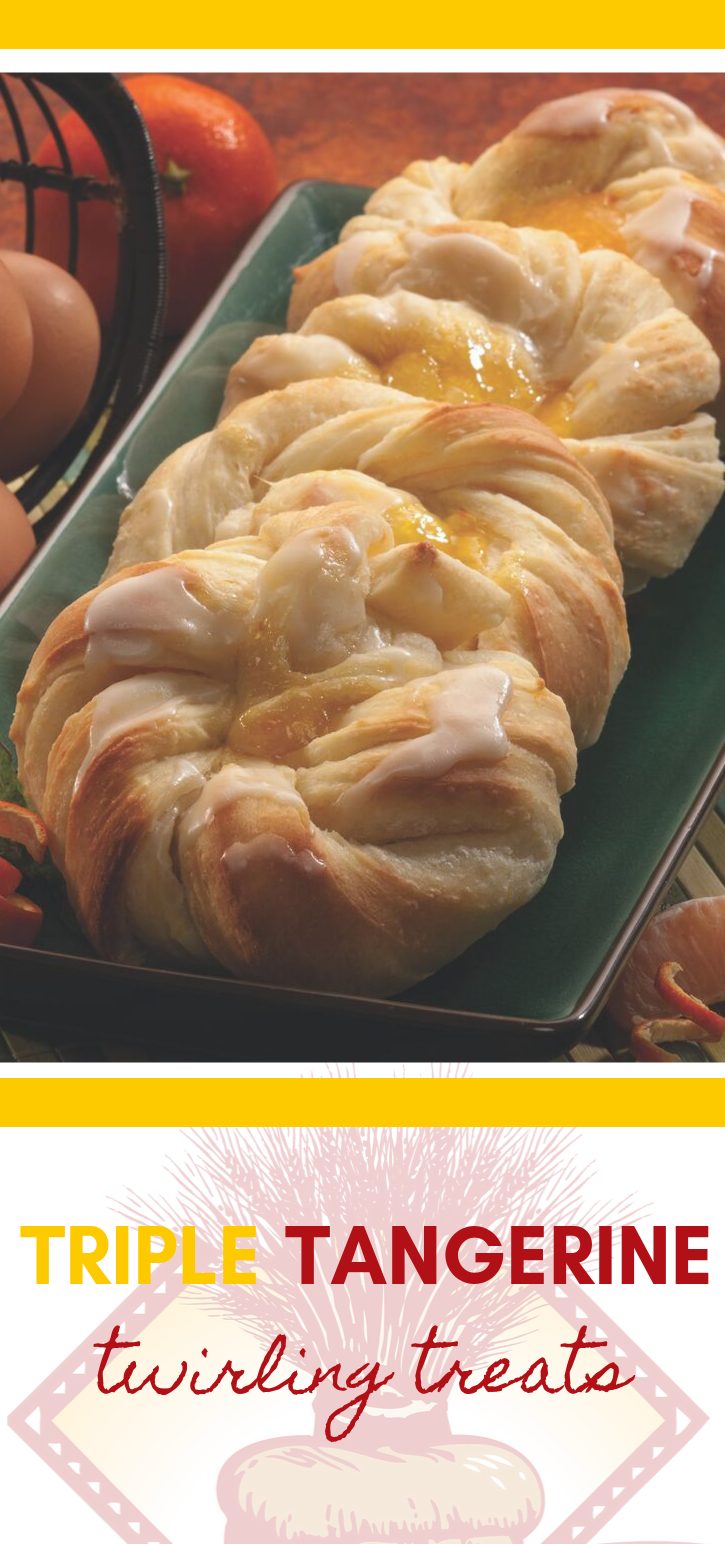 Triple Tangerine Twirling Treats are just as charming as they sound! These sweet bread rolls are delightful!