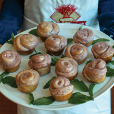 Chai Ube Rosette Rolls